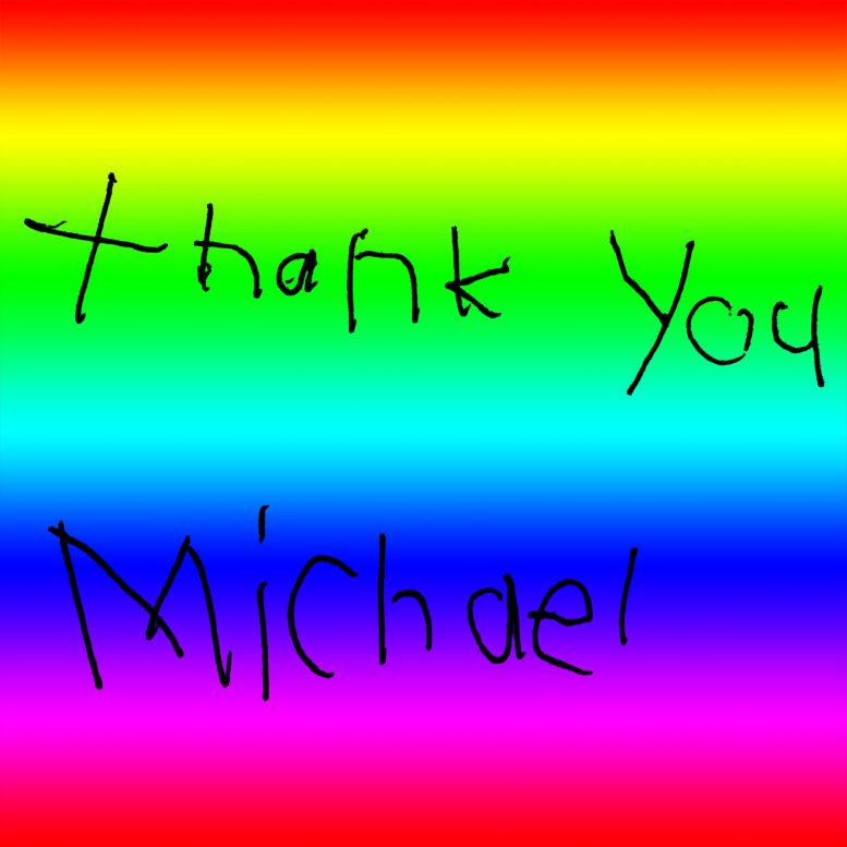 Michael's Thank You Note to his Customers 6 years old. :)